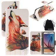 S6 Edge Case, DRUnKQUEEn® PU Leather Credit Card Holder Case Stand Feature Wallet Type Flip Folio Cover - for... N3