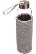 Hot or Cold Glass Tea Tumbler Bottle – Borosilicate Glass Tea Mug – Glass Water Bottle with Flavor Dispenser Cup... N19