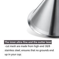 Bernito Stainless Steel Pour Over Coffee Dripper - Paperless Reusable Pour Over Coffee Filter and Double Mesh... N5