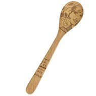 Talisman Designs Beechwood Mixing Spoon, Laser Etched with Honey Bee Art, 12" Long N6