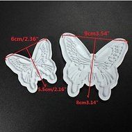 Y&XL&H 2PCS Butterfly Cake Cookies Cutter Plunger Sugarcraft Decorating Fondant Mold N3
