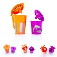 STYDDI Stainless Steel Micro Mesh 2x Reusable K-Carafe and 2x Single K-Cup Pod Coffee Filters Combo for Keurig... N5