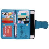 iPhone 7 Case, iPhone 7 Wallet Case,PHEZEN Beauty Flower Girl Cat Design PU Leather Wallet Case Stand Flip Case... N43