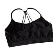 PHOTNO Womens Padded Bra Crop Tops Vest Cross Strap Bustier Beach Tank Tops N2