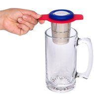 Premium Stainless Steel Tea Infuser Strainer - Standard Size Tea Strainer with Silicone Lined Lid with Finest... N6