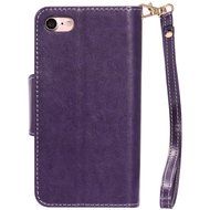 iPhone 7 Case, iPhone 7 Wallet Case,PHEZEN Beauty Flower Girl Cat Design PU Leather Wallet Case Stand Flip Case... N49