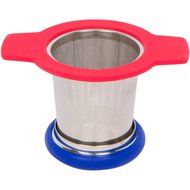 Premium Stainless Steel Tea Infuser Strainer - Standard Size Tea Strainer with Silicone Lined Lid with Finest... N7
