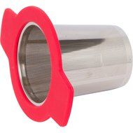 Premium Stainless Steel Tea Infuser Strainer - Standard Size Tea Strainer with Silicone Lined Lid with Finest... N8