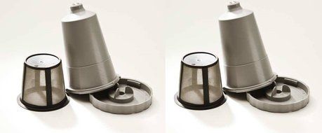 Keurig My K-Cup Replacement Coffee Filter Set fits B30 B40 B50 B60 B70 series (Gray, 2)