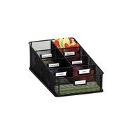 Safco Products 3293BL Onyx Mesh Break Room Supplies Organizer, Black N4
