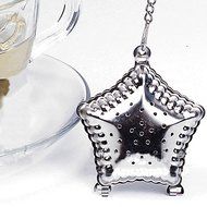 [Free Shipping] Stainless Steel Mesh Pentagram Spice Herbal Tea Leaf Infuser Strainer Filter // Inoxidable de... N2