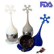 Ni•ce•Tea Solutions Snowflake Silicone Stainless Loose Leaf Tea Infusers/Strainers N4