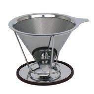 CoZroom Stainless Steel Coffee Filter, Reusable Cone with Pour Over Coffee Stand Permanent Coffee Filter for 2... N3