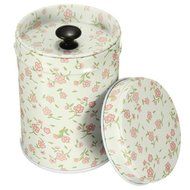 Ztl Vintage Double Cover Tea Caddy Box Container Food Storage Tin Boxes Case Canisters & Jars