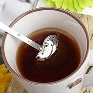 "Stainless Steel Heart-Shaped Tea Infuser Strainer Filter Spoon" shopping N4