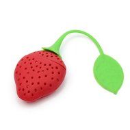 Refaxi®2pcs Cute Strawberry Silicone Loose Tea Leaf Strainer Herbal Spice Filter Red N5