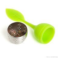 Tea Infuser, 4-Pack Silicone Tea Infuser Handle Stainless Steel Strainer filter Infuser with Drip Tray N7