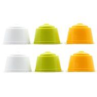 RECAPS 6 Cups/Pack Refillable Dolce Gusto Coffee Capsule Refilling More Than 200 Times Reusablefor Nescafé Dolce...
