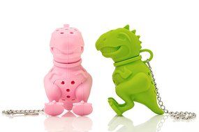 Wishstone Mr & Miss T-Rex Dinosaur Tea Infuser Dino Cute Tea Infuser Set of 2 - Green And Pink - Good Addition... N4