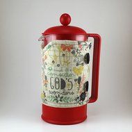 French Press Cozy, 8 cup, Cafetiere Cosy, Insulated Coffee Cover, Christian Message N4