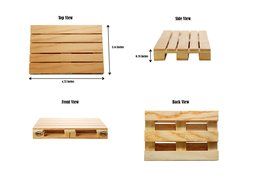 Miniature Craft Wood Pallet Coasters Set of 4 Unique Design for All Kinds of Beer Bottle Wine Glasses Drink Cans... N4