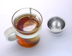 Fackelmann 49129 1, 6x1, 8" Of Stainless Steel Tea Infuser With Cup, Silver