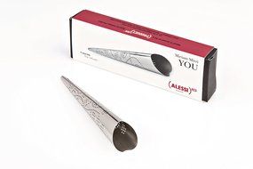 Alessi MMI25 RED "You" Tea Infuser In 18/10 StaInless Steel Mirror Polished, Silver