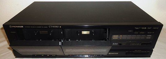 Pioneer CT-W330 Recordable Stereo Dual Cassette Tape Deck -With Deck II Control N3