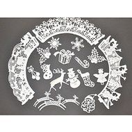 Sher FOUR-C Cake Baking Mat Lace Mat Silicone Cake Mold for Decoration,Silicone Mat Fondant Cake Tools Color Pink N2