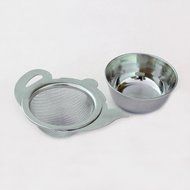 HealthAndYoga(TM) Stainless Steel Tea Strainer with a Utility Cup | Elegant Kettle design N2