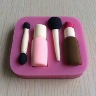 Karen Baking Beautiful And Fashion Makeup Tools Design Shape 3D Silicone Cake Mold For Cake Fondant Decorating N5