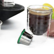 RECAPS Nespresso Stainless Steel Refillable Coffee Capsules (1 pod)+ Aluminum Sticker Lids foli seals (120pcs)... N2