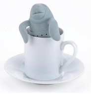 Teapot Cute Manatee Shaped Infuser Tea Strainer Coffee & Tea Sets Silicone Manatee Tea Infuser N3