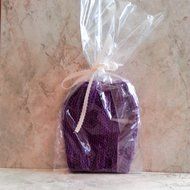 Coffee Cup Cozy Sleeve Hand Knit Cotton Purple Amethyst Mug Cozy fits a "Short" or "Grande" Coffee N5