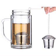 iNeibo Premium Stainless Steel Infuser Filter Strainer for Single Cup or Mug of Loose Leaf Tea, Set of 2 (2-pack) N4