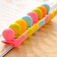Lieomo 6Pcs Cute Snail Shape Silicone Tea Bag Holder (mixing Colors) Party Supplies N3