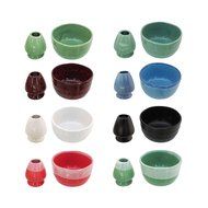 BambooMN Brand - Matcha Bowl Set (Includes Bowl & Rest) 1 Set White N21