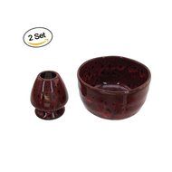 BambooMN Brand - Matcha Bowl Set (Includes Bowl & Rest) 1 Set White N23