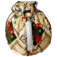 Teapot Cozy Christmas themed with red poinsettias, holly leaves for 5-8 cup teapot #405 N3