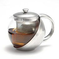 Glass Stainless Steel Loose Tea Leaf Teapot With Infuser 750ml/500ml. N6