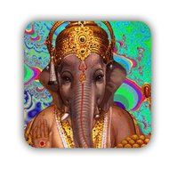 Generic Cup Mat Print Colorful Elephant Drawing 1 Mdf Material Original N10