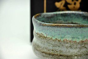 Japanese Mino Yaki ware Matcha Bowl Green Tea 11.5 / 11.5 / 8cm (4.5 / 4.5 / 3.1inch)[7325] N6