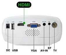 MineDream High Quality E03 16W Mini Portable Home Use White Multimedia LCD System Digital Video Game LED Projector... N6