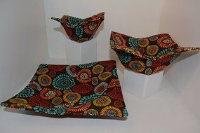 Microwave Bowl Cozies // Set of 3 // 1 Small Bowl Cozy // 1 Medium Bowl Cozy // 1 Dinner Plate Cozy // Kaleidoscope