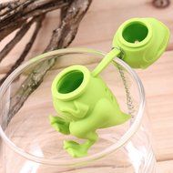 gangnumsky-Unique Cute Tea Strainer, Interesting Life Partner Cute T-Rek Dinosaur Mr Teapot Silicone Tea Infuser... N6