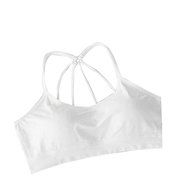 PHOTNO Womens Padded Bra Crop Tops Vest Cross Strap Bustier Beach Tank Tops N5