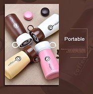 Rabbit malls,304 stainless steel office coffee cup, Inox Straight vacuum cup water bottle, 260ml portable thermos... N8