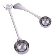 High Quality Stainless Steel Coffee Scoop Tea Spoon with Pot LOGO Long Handle N4
