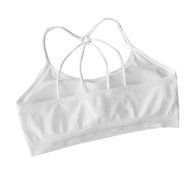 PHOTNO Womens Padded Bra Crop Tops Vest Cross Strap Bustier Beach Tank Tops N6