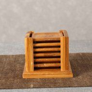 CCWY Authentic wholesale coasters in vertical bamboo saucer Cup holders set of six men Kung Fu tea of tea ceremony...